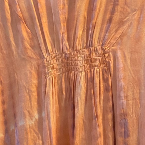 NWT-Soft Surroundings Sunset Bali Maxi Dress Boho Tie Dye Tropical Watercolor-PL - Picture 9 of 13